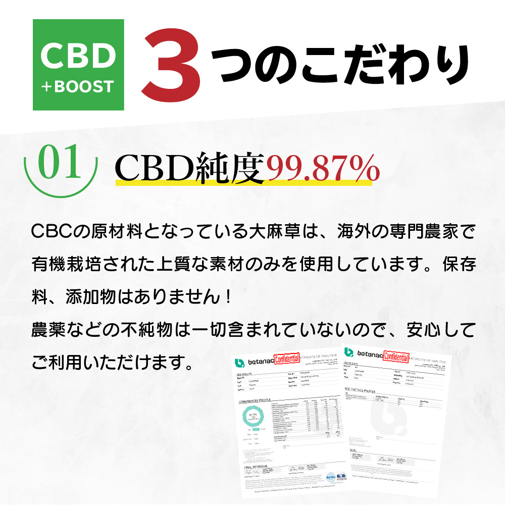 シグネチャーシャンプー1本購入でCBDブースト+2袋プレゼント！ CBD純度99.87%